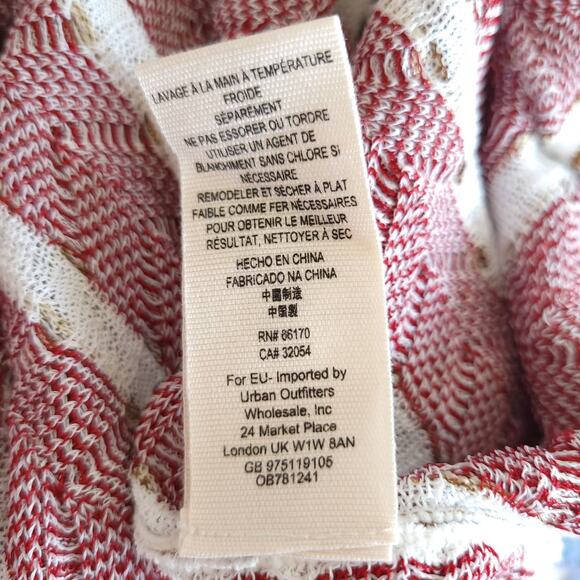 Free People Rain Shadow Maxi Dress Knit Babydoll Square Neck Striped XS - Picture 13 of 14